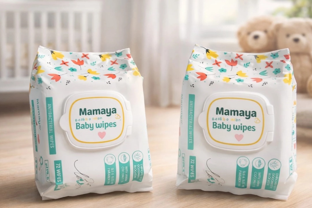 Bamboo Baby Wipes — 72 Pieces (Pack of 3)