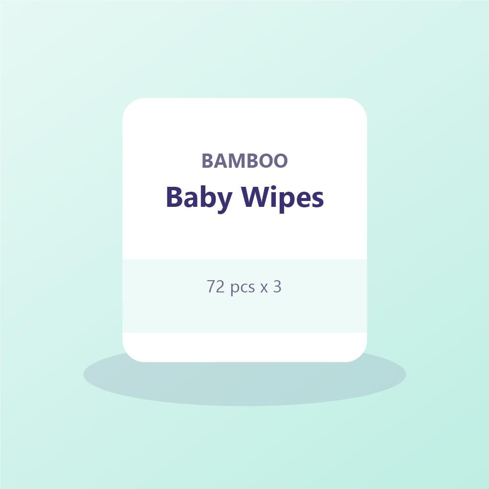 Bamboo Baby Wipes — 72 Pieces (Pack of 3)