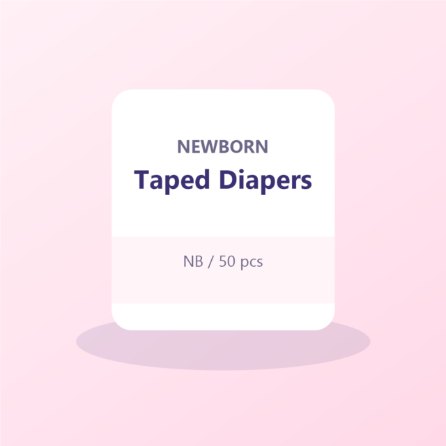 Newborn Taped Diapers — NB (50 Pieces)