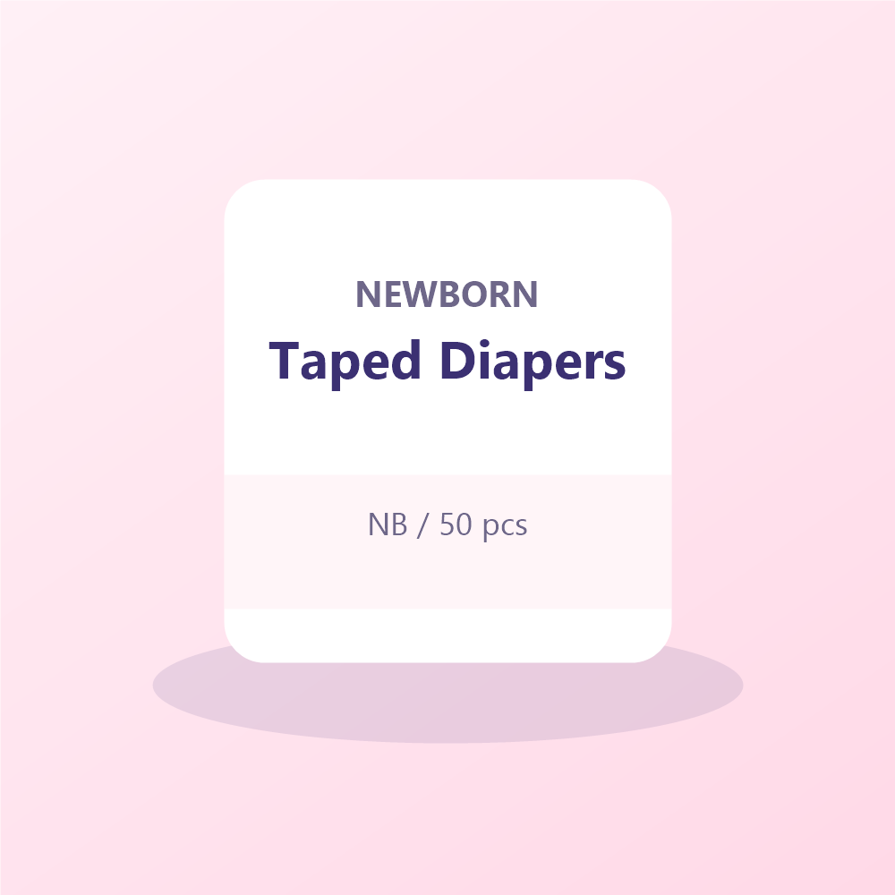 Newborn Taped Diapers — NB (50 Pieces)